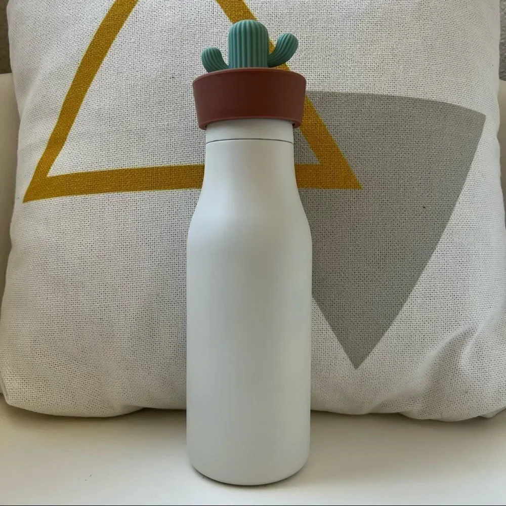 Starbucks 16oz Stainless Steel Water Bottle Summer Hedgehog Cactus Lid
